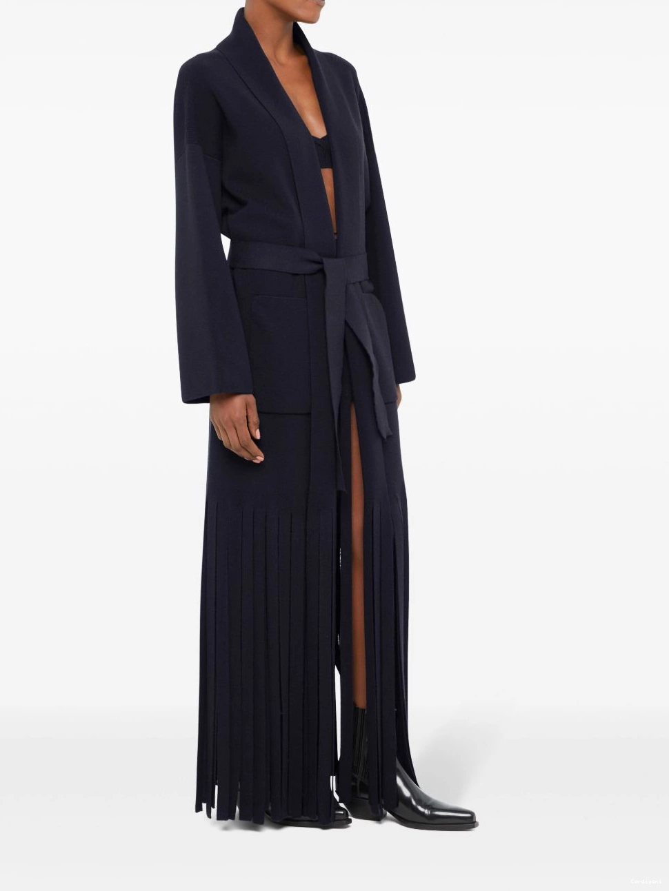 Cheap Alanui fringed belted coat Women 0329